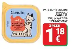 Supermercati Gulliver Paté con fegatini di pollo Consilia offerta