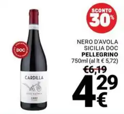 Supermercati Gulliver Cardilla Nero d'Avola offerta