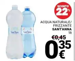 Supermercati Gulliver Acqua naturale/ frizzante Sant'Anna offerta