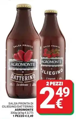 Supermercati Gulliver Salsa pronta di ciliegino/datterino Agromonte offerta