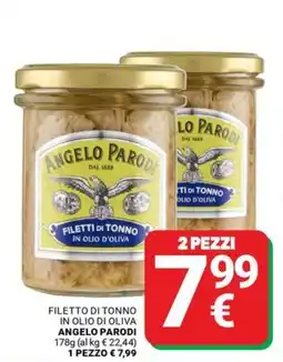 Supermercati Gulliver Filetto di tonno in olio di oliva Angelo Parodi offerta