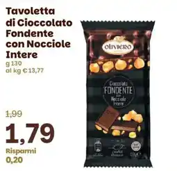 Prix Quality Oliviero Cioccolato Fondente con Nocciole Intere offerta