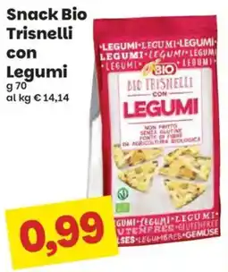 Prix Quality Snack Bio Trisnelli con Legumi offerta