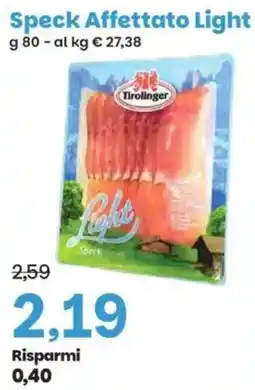 Prix Quality Speck Affettato Light Tirolinger offerta