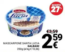 Supermercati Gulliver Mascarpone Santa Lucia Galbani offerta