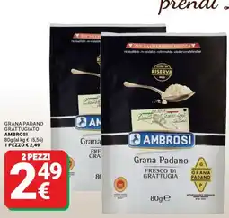 Supermercati Gulliver Grana Padano Fresco di Grattugia Ambrosi offerta