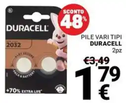 Supermercati Gulliver Pile vari tipi Duracell offerta