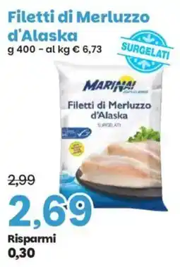 Prix Quality Filetti di Merluzzo d'Alaska Marina! offerta