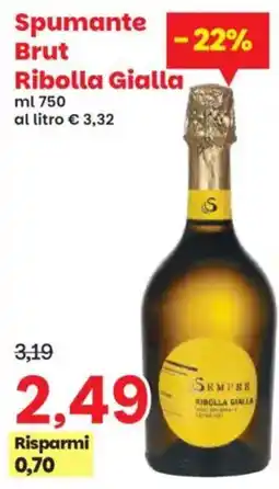 Prix Quality Spumante Brut Ribolla Gialla offerta