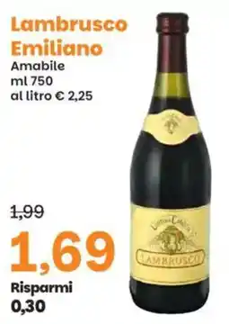 Prix Quality Lambrusco Emiliano Amabile offerta