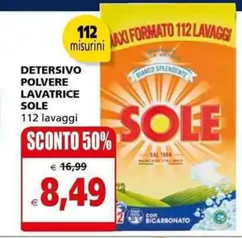 Il Gigante Sole Detersivo Polvere Lavatrice 112 lavaggi offerta