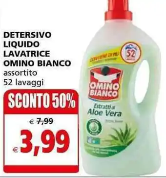 Il Gigante Omino Bianco Detersivo Liquido Lavatrice 52 lavaggi offerta
