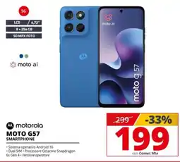 Comet Motorola Moto G57 Smartphone offerta