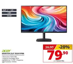 Comet Acer Monitor 23,8" EK241YP0BI offerta