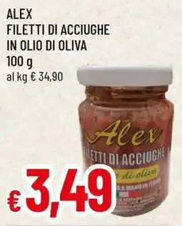 Famila Superstore Alex filetti di acciughe in olio di oliva offerta