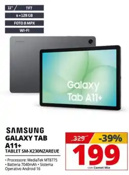Comet Samsung Galaxy Tab A11+ offerta