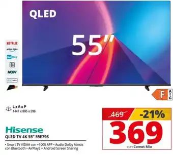 Hisense QLED TV 4K 55" 55E79S