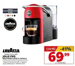 Comet Lavazza Jolie Evo macchina caffè a capsule offerta