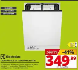 Comet Electrolux lavastoviglie da incasso E52LD110S offerta