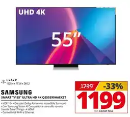 Comet Samsung Smart TV 55" Ultra HD 4K offerta