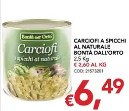 Migross Supermercati e Market Carciofi a spicchi al naturale Bontà dall'Orto offerta