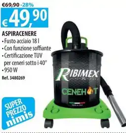 Ecobrico Aspiracenere Ribimex offerta