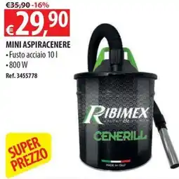 Ecobrico Mini aspiracenere Ribimex Cenerill offerta