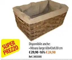 Ecobrico Cesto in vimini offerta