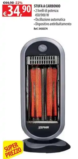 Ecobrico Stufa a carbonio ZEPHIR offerta