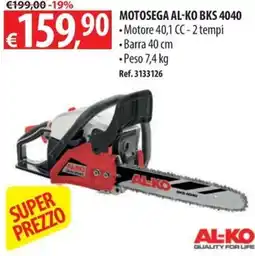 Ecobrico Motosega Al-Ko BKS 4040 offerta