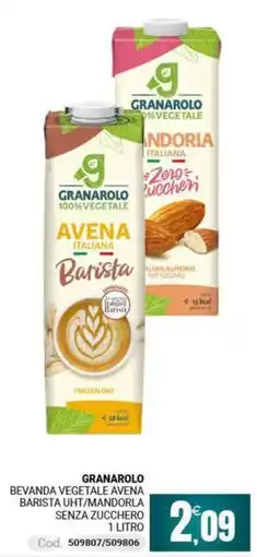 Centro Cash Granarolo bevanda vegetale avena barista mandorla senza zucchero offerta