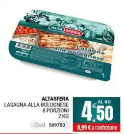 Centro Cash Alta Sfera Lasagna alla bolognese offerta
