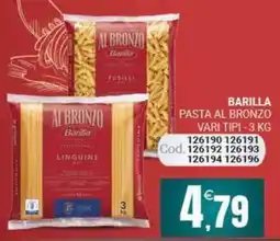 Centro Cash Barilla pasta al bronzo offerta
