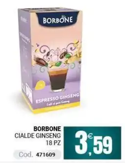 Centro Cash Borbone cialde ginseng offerta