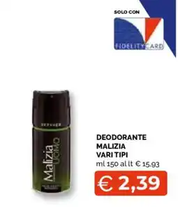 Mercatò Local Malizia Uomo deodorante offerta