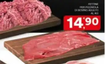 Fettine per pizzaola di bovino adulto