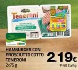 Superconti Hamburger con prosciutto cotto Teneroni offerta