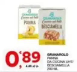 Quick Sisa Granarolo panna da cucina UHT / besciamella offerta