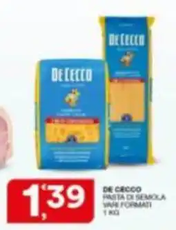 Quick Sisa De Cecco pasta di semola offerta