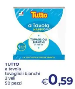 Pilato Tutto a tavola tovaglioli bianchi offerta