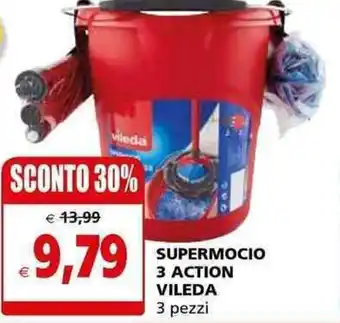 Il Gigante Vileda Supermocio 3 Action 3 pezzi offerta