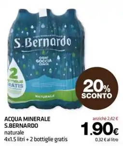 Superconti Acqua minerale S.Bernardo naturale offerta