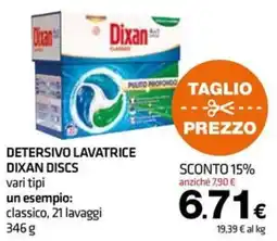 Superconti Detersivo lavatrice Dixan Discs classico offerta