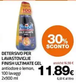 Superconti Detersivo per lavastoviglie Finish Ultimate Gel offerta