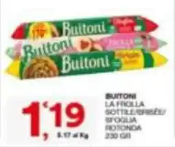Quick Sisa Buitoni la friolla sottile offerta