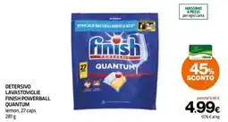 Superconti Detersivo lavastoviglie Finish Powerball Quantum offerta