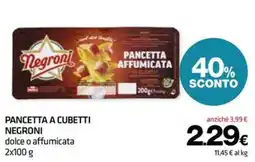 Superconti Pancetta a cubetti Negroni offerta