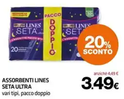 Superconti Assorbenti Lines Seta Ultra offerta