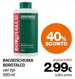 Superconti Bagnoschiuma Borotalco offerta