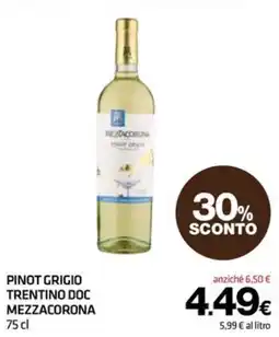 Superconti Pinot Grigio Mezzacorona offerta